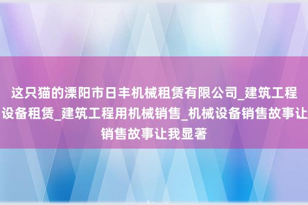 这只猫的溧阳市日丰机械租赁有限公司_建筑工程机械与设备租赁_建筑工程用机械销售_机械设备销售故事让我显著